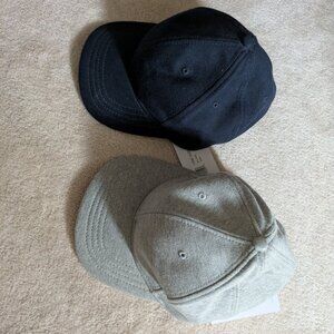 Reigning Champ 6-Panel Cotton Cap (x2) in Navy and Grey